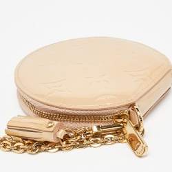 Louis Vuitton Rose Florentine Monogram Vernis Round Coin Purse