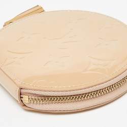 Louis Vuitton Rose Florentine Monogram Vernis Round Coin Purse