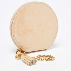 Louis Vuitton Rose Florentine Monogram Vernis Round Coin Purse