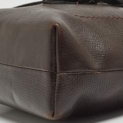 Pre Owned Louis Vuitton Coffee Utah Leather Yuma Small Messenger Bag