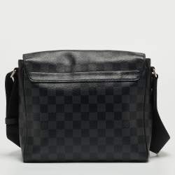 Pre Owned Louis Vuitton Damier Ebene Graphite Canvas District PM Bag