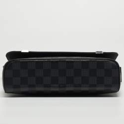 Pre Owned Louis Vuitton Damier Ebene Graphite Canvas District PM Bag
