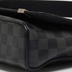 Pre Owned Louis Vuitton Damier Ebene Graphite Canvas District PM Bag