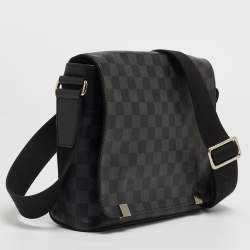 Pre Owned Louis Vuitton Damier Ebene Graphite Canvas District PM Bag