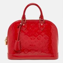 Louis Vuitton Alma MM Monogram Vernis Rouge Fauviste Top Handle Bag ○  Labellov ○ Buy and Sell Authentic Luxury