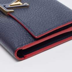 Louis Vuitton Marine Rouge Taurillion Leather Capucines Compact Wallet