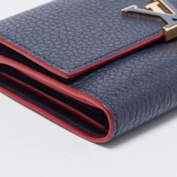 Louis Vuitton Marine Rouge Taurillion Leather Capucines Compact Wallet