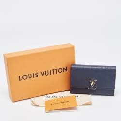 Louis Vuitton Marine Rouge Taurillion Leather Capucines Compact Wallet