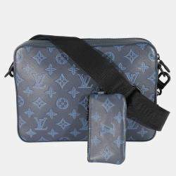 LOUIS VUITTON Louis Vuitton Monogram Shadow Splinter Backpack Blue