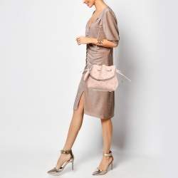 Pre Owned Louis Vuitton Magnolia Monogram Mahina Leather Bella Bucket Bag