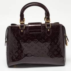 Pre Owned Louis Vuitton Amarante Monogram Vernis Melrose Avenue Bag