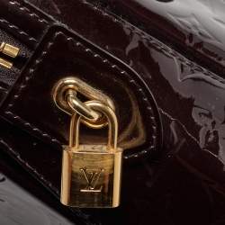 Pre Owned Louis Vuitton Amarante Monogram Vernis Melrose Avenue Bag
