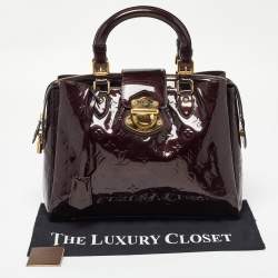 Pre Owned Louis Vuitton Amarante Monogram Vernis Melrose Avenue Bag