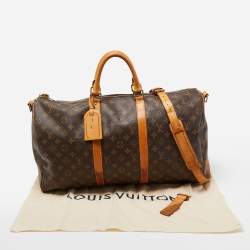 Pre Owned Louis Vuitton Monogram Canvas Keepall 50 Bandouliere Bag