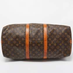 Pre Owned Louis Vuitton Monogram Canvas Keepall 50 Bandouliere Bag