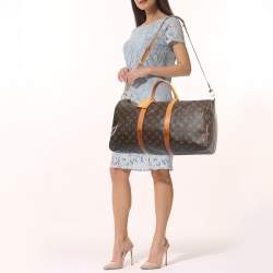 Pre Owned Louis Vuitton Monogram Canvas Keepall 50 Bandouliere Bag