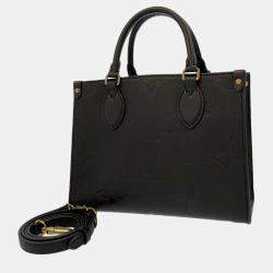 Louis Vuitton Mazarine Handbag Monogram Empreinte Leather MM Black 22325519
