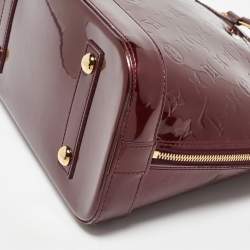 Pre Owned Louis Vuitton Amarante Monogram Vernis Alma PM Bag