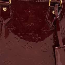 Pre Owned Louis Vuitton Amarante Monogram Vernis Alma PM Bag