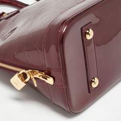 Pre Owned Louis Vuitton Amarante Monogram Vernis Alma PM Bag