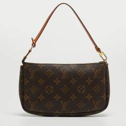 Pre Owned Louis Vuitton Brown Monogram Canvas Pochette Accessoires Shoulder Bag