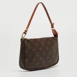 Pre Owned Louis Vuitton Brown Monogram Canvas Pochette Accessoires Shoulder Bag