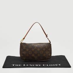 Pre Owned Louis Vuitton Brown Monogram Canvas Pochette Accessoires Shoulder Bag