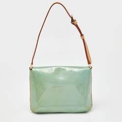 Pre Owned Louis Vuitton Baby Blue Monogram Vernis Thompson Street Bag