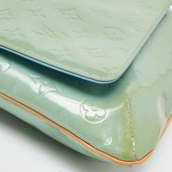 Pre Owned Louis Vuitton Baby Blue Monogram Vernis Thompson Street Bag
