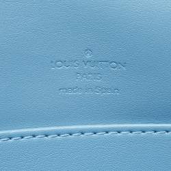 Pre Owned Louis Vuitton Baby Blue Monogram Vernis Thompson Street Bag