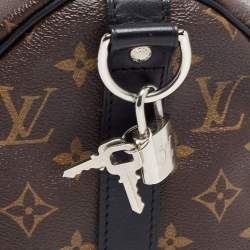 Pre Owned Louis Vuitton Brown Canvas Monogram Keepall Bandouliere 45 Duffel Bag