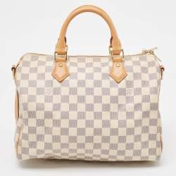 Pre Owned Louis Vuitton Damier Azur Canvas Speedy Bandouliere 30 Bag