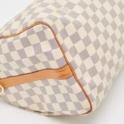 Pre Owned Louis Vuitton Damier Azur Canvas Speedy Bandouliere 30 Bag