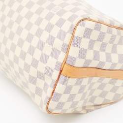 Pre Owned Louis Vuitton Damier Azur Canvas Speedy Bandouliere 30 Bag