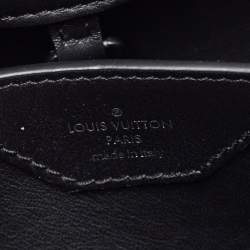 Pre Owned Louis Vuitton Black Leather and Lace Romantic Capucines BB Bag