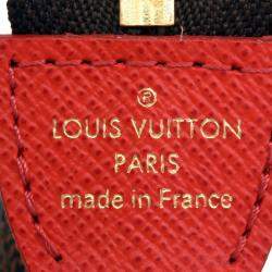 Pre Owned Louis Vuitton Brown Damier Ebene Canvas Vivienne Pochette Accessoires Clutch Bag