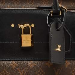 Pre Owned Louis Vuitton Black/Monogram Canvas and Leather City Steamer XXL Bag