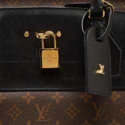 Pre Owned Louis Vuitton Black/Monogram Canvas and Leather City Steamer XXL Bag