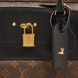 Pre Owned Louis Vuitton Black/Monogram Canvas and Leather City Steamer XXL Bag