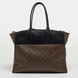 Pre Owned Louis Vuitton Black/Monogram Canvas and Leather City Steamer XXL Bag