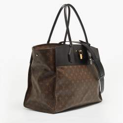 Pre Owned Louis Vuitton Black/Monogram Canvas and Leather City Steamer XXL Bag