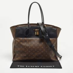 Pre Owned Louis Vuitton Black/Monogram Canvas and Leather City Steamer XXL Bag