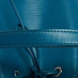 Pre Owned Louis Vuitton Cyan Epi Leather Noe Bag