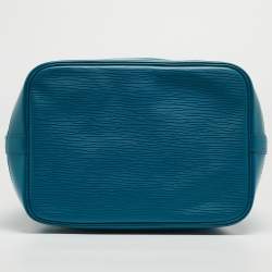 Pre Owned Louis Vuitton Cyan Epi Leather Noe Bag