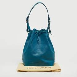 Pre Owned Louis Vuitton Cyan Epi Leather Noe Bag