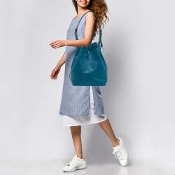 Pre Owned Louis Vuitton Cyan Epi Leather Noe Bag