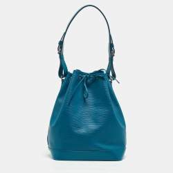 Pre Owned Louis Vuitton Cyan Epi Leather Noe Bag