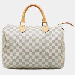 Louis Vuitton White Suhali Leather L'aimable Moka Bag . Very Good