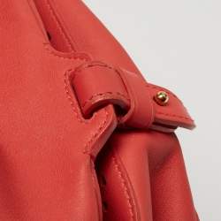 Pre Owned Louis Vuitton Coral Perforated Leather Limited Edition Saumur Bag