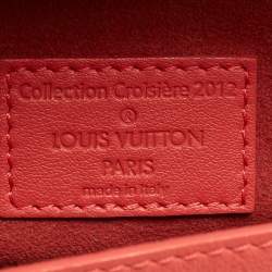 Pre Owned Louis Vuitton Coral Perforated Leather Limited Edition Saumur Bag